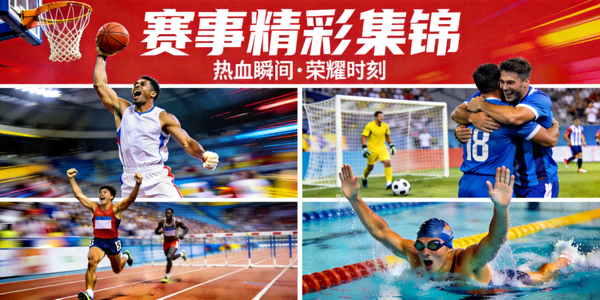 赛事精彩集锦视频封面 - 多个运动项目庆祝画面合集